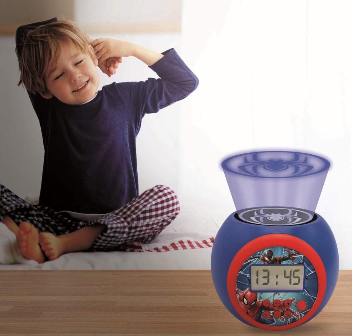 Lexibook Jucării Ceas Desteptator Lexibook RL977SP | cu Proiector, Spider-man, Cadou Copii