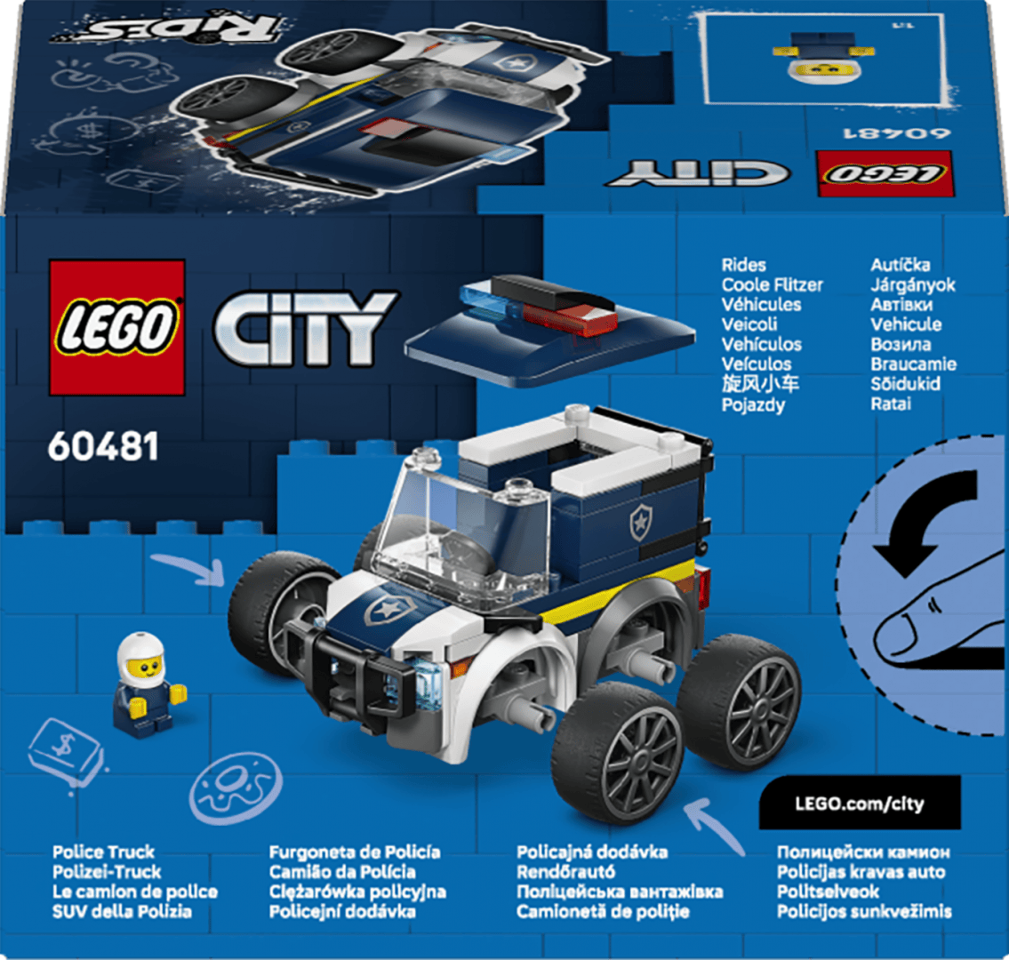 Lego Jucării Set Constructie LEGO City 60481 | Camioneta de Politie, Vehicule, Cadou