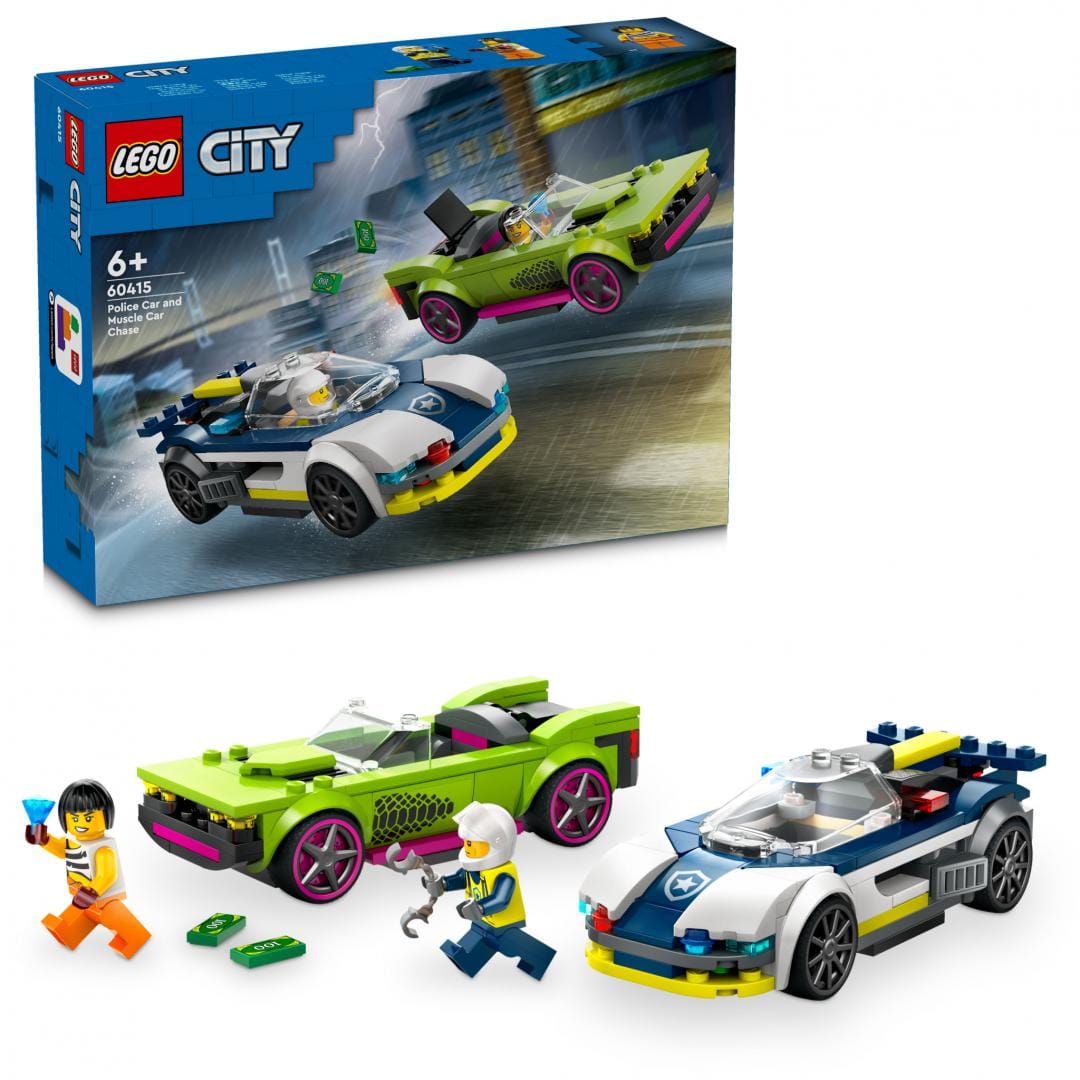 Lego Jucării Set Constructie LEGO City 60415 | Masina Politie, Masina Puternica, Cadou