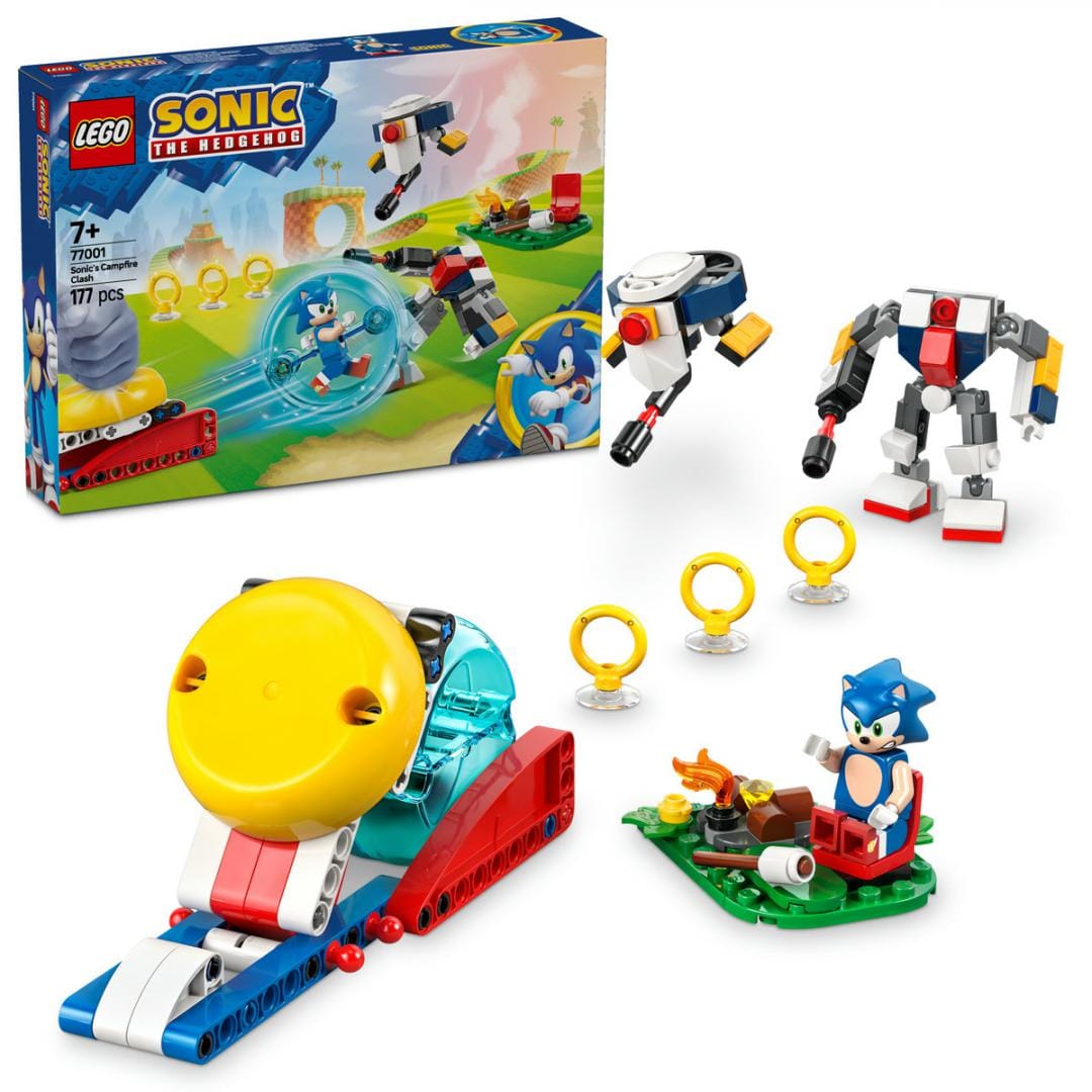 Lego Jucării Set Constructie LEGO Sonic 77001 | Infruntare la Focul de Tabara, Cadou
