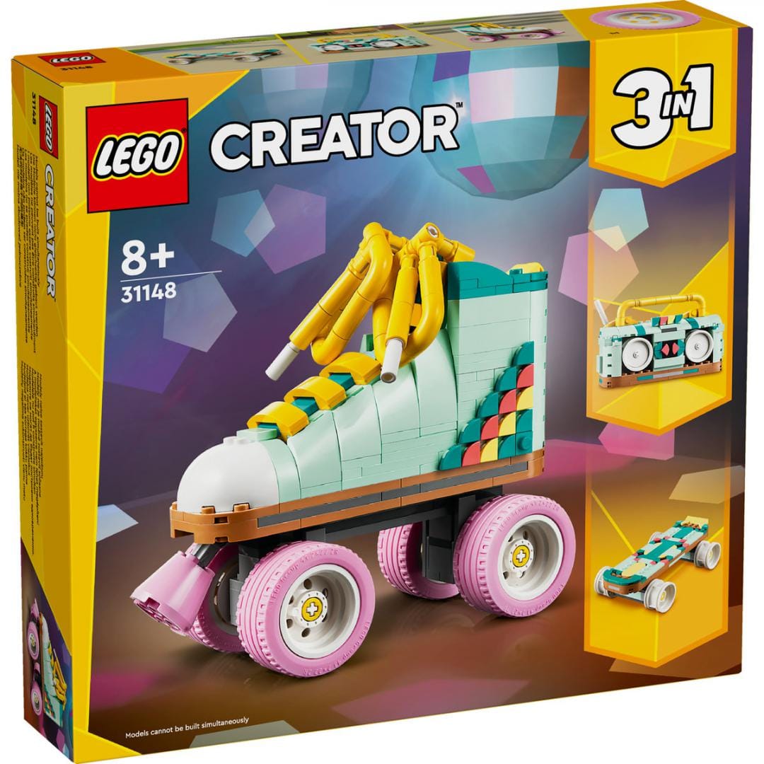 Lego Jucării Set Constructie LEGO Creator 3-in-1 31148 | Patina cu Rotile Retro, Vintage, Cadou