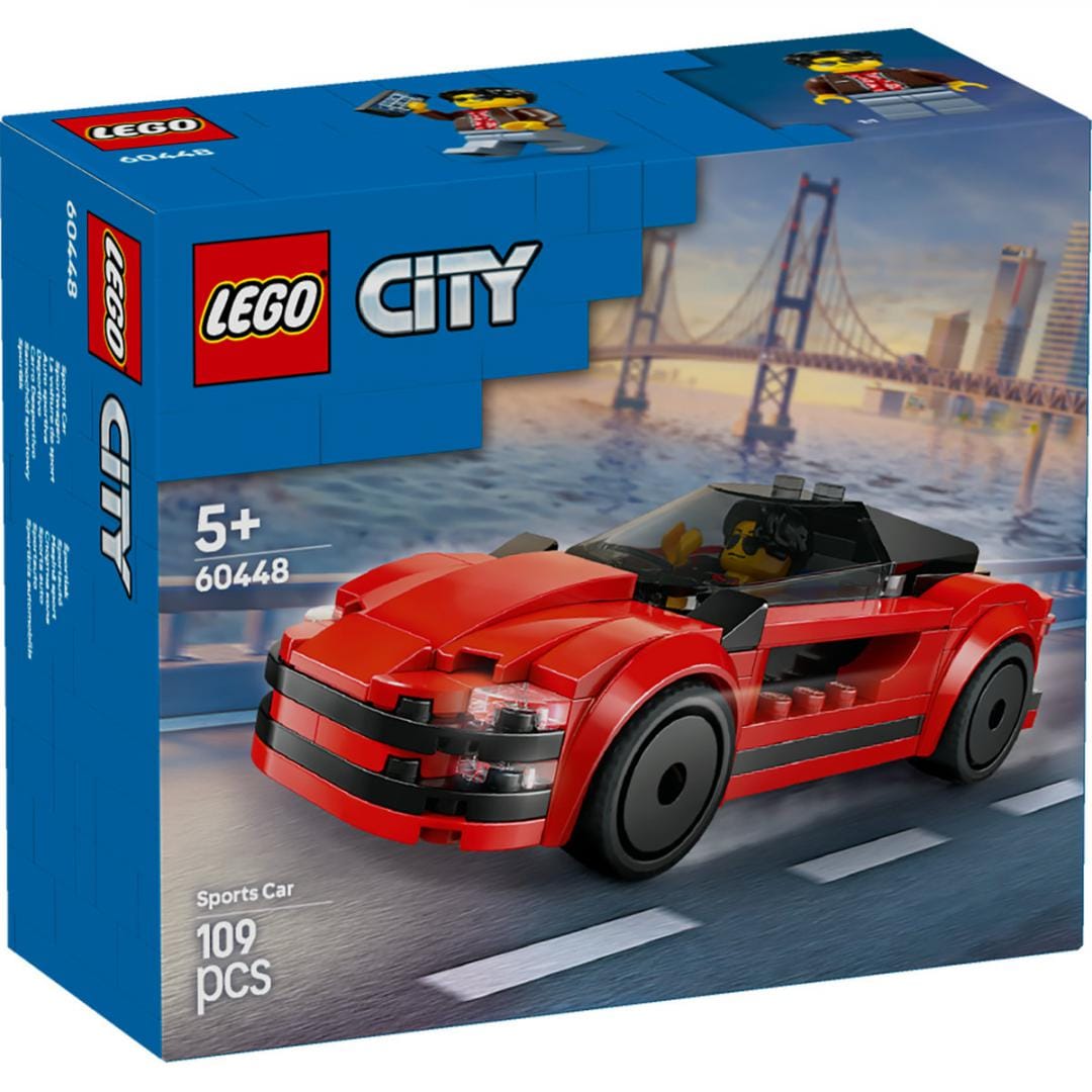 Lego Jucării Set Constructie LEGO 60448 | Masina Sport Rosie, City, Cadou
