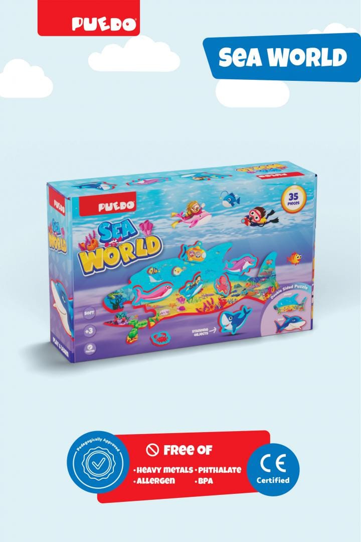 Puedo Toys Jucării Puzzle Puedo Toys PUEDOK1928 | Spuma EVA, Lumea Marina, Educativ