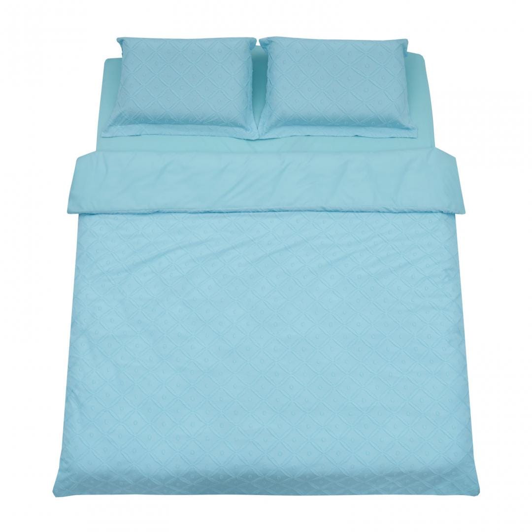 Heinner Lenjerie de pat Lenjerie Pat KS Heinner HR-4KSBED-TFBLUE | Broderie, Tuffata Blue