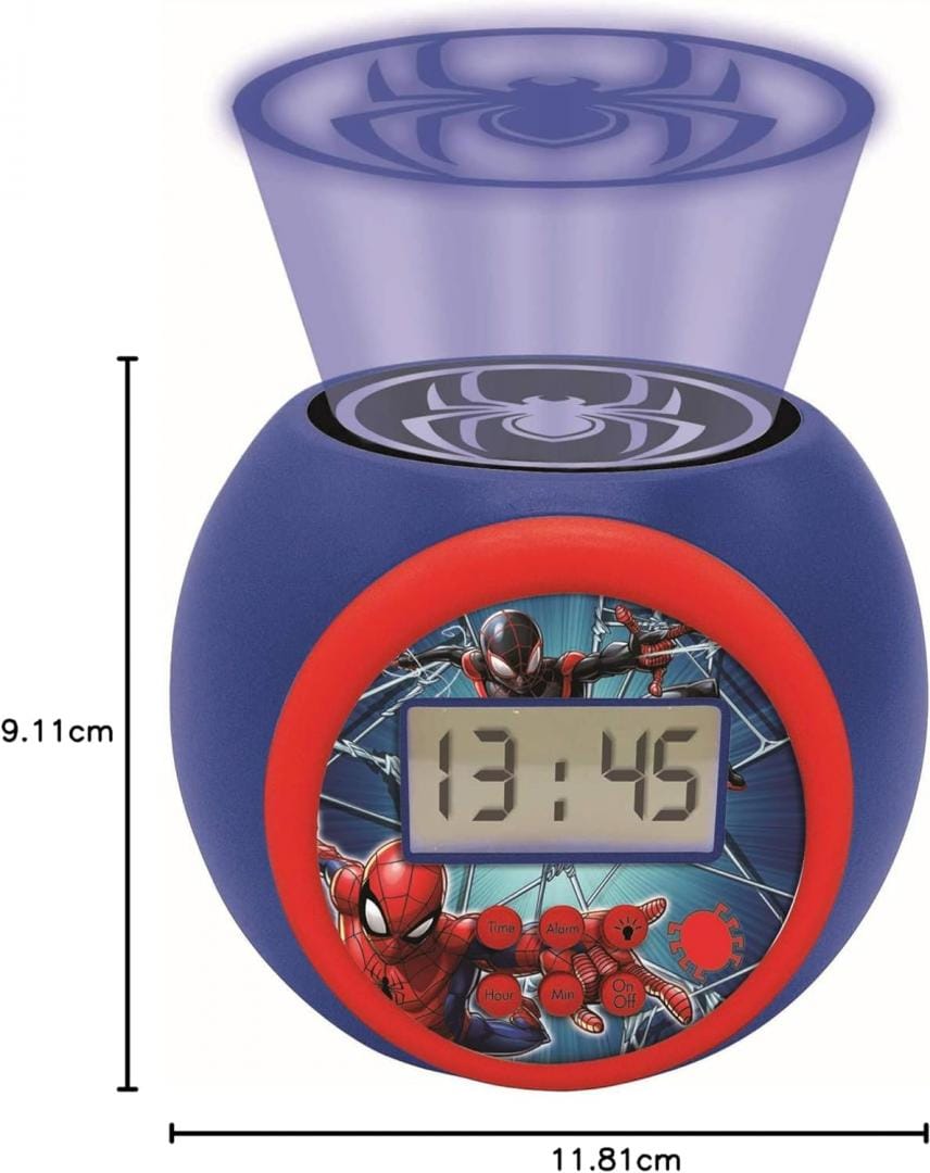 Lexibook Jucării Ceas Desteptator Lexibook RL977SP | cu Proiector, Spider-man, Cadou Copii