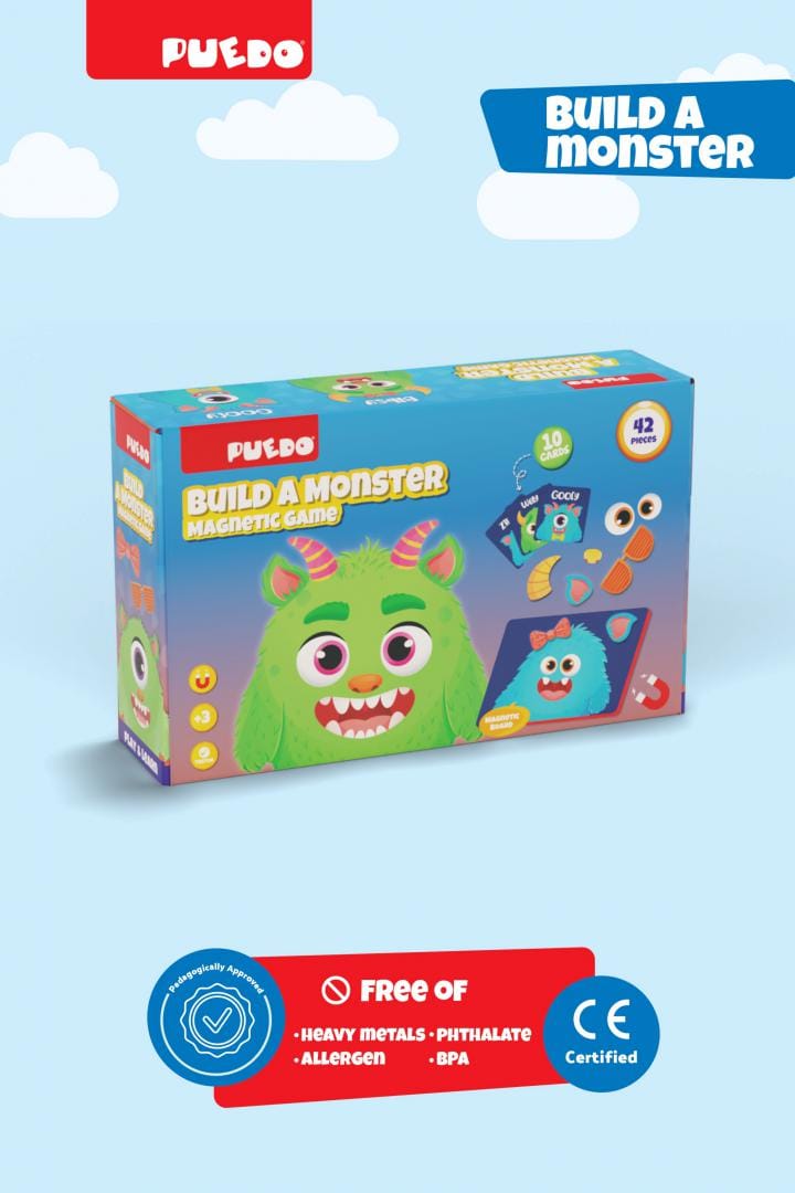 Puedo Toys Jucării Jucarie Puedo Toys PUEDOK1930 | Joc Magnetic, Spuma EVA, Creeaza Monstru