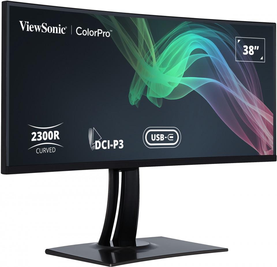 VIEWSONIC Monitor ViewSonic 38" VP3881A, Curvature: 2300R, Diagonal (inch): 38, Diagonal (cm): 96.5, Aspect ratio: 21:9, Panel: IPS, Resolution: 3840x2160, Refresh Rate: 60Hz, Response time GtG: 5ms, Brightness