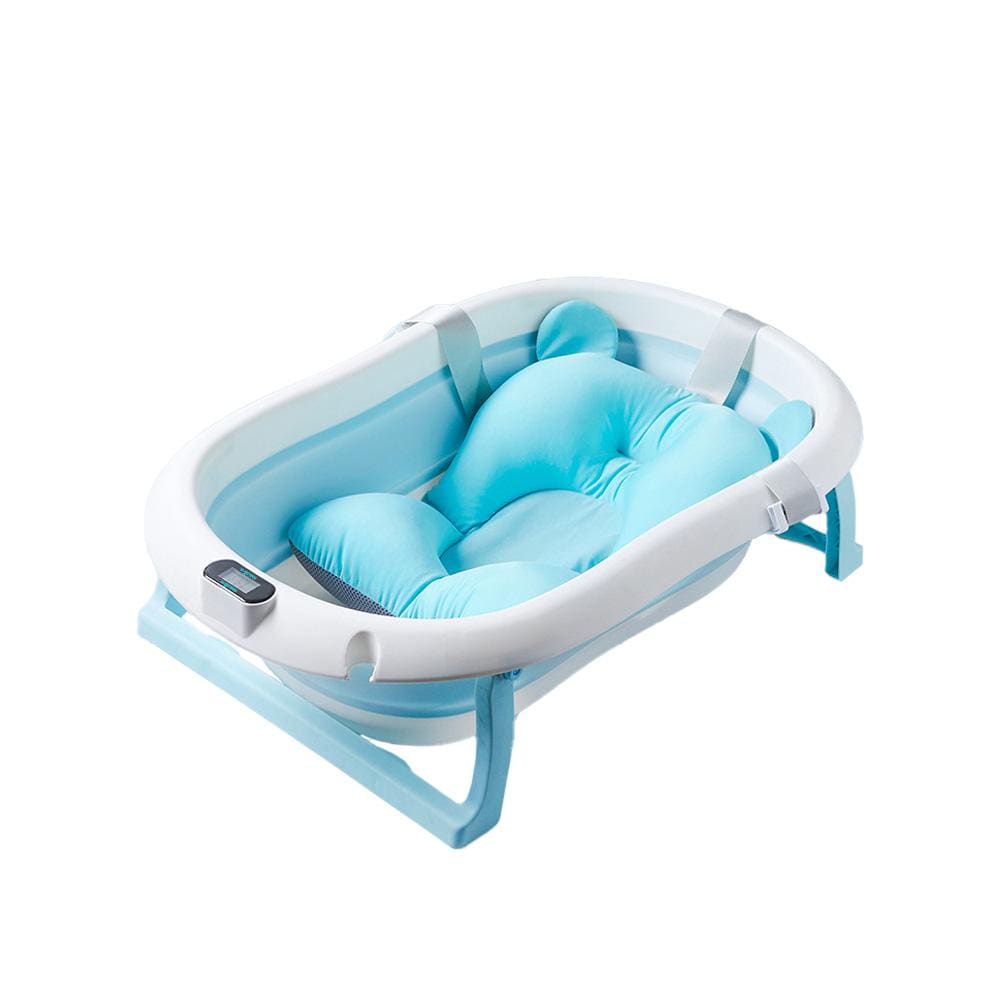 U-Grow Îngrijire bebe Cadita Pliabila pentru Bebelusi U-Grow UGCT-0055-BL | Termometru Digital, Pernuta, Dop Scurgere, Albastru