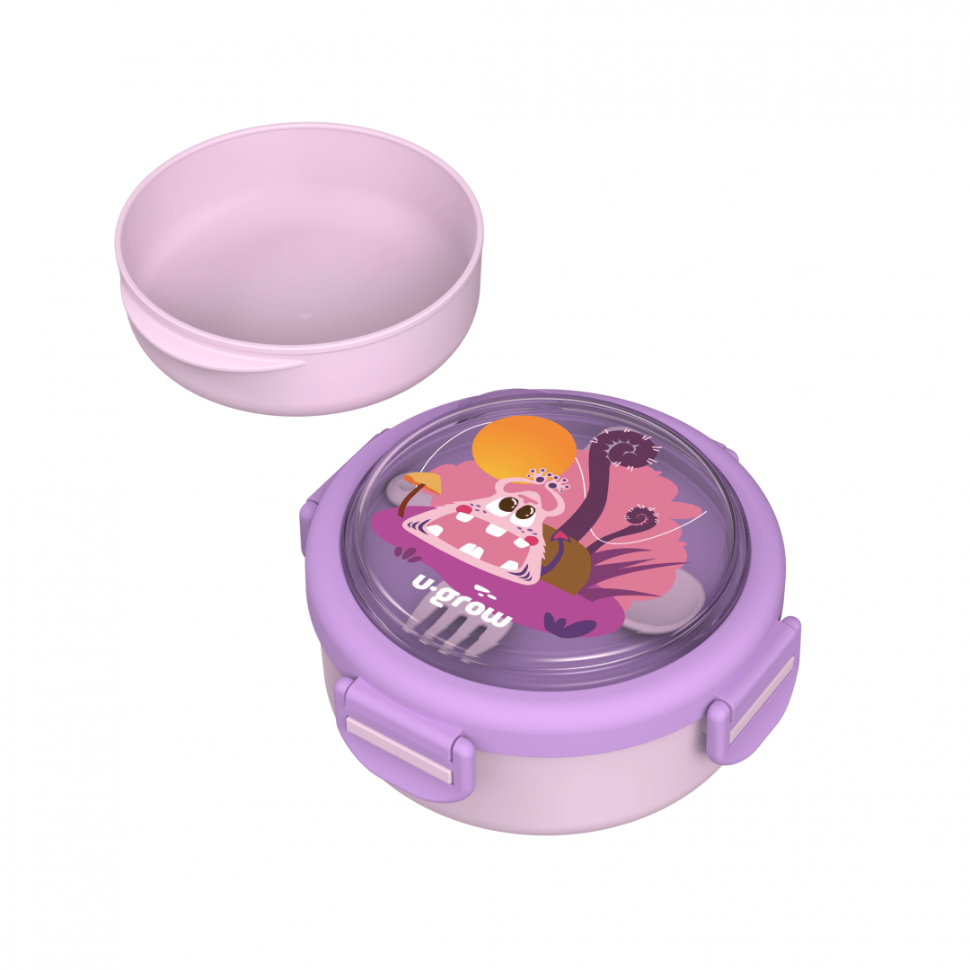 U-Grow Alimentație bebe Caserola Termica U-Grow A-1418PP | Cu Lingurita si Furculita, Mov
