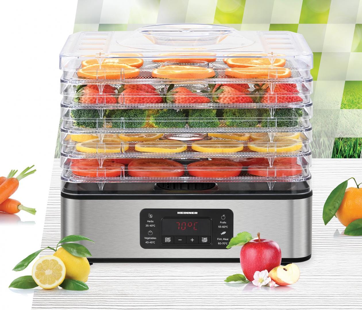 Heinner Deshidrator Deshidrator Heinner DryMaster Pro HFD-K400SS | 400W, Inox