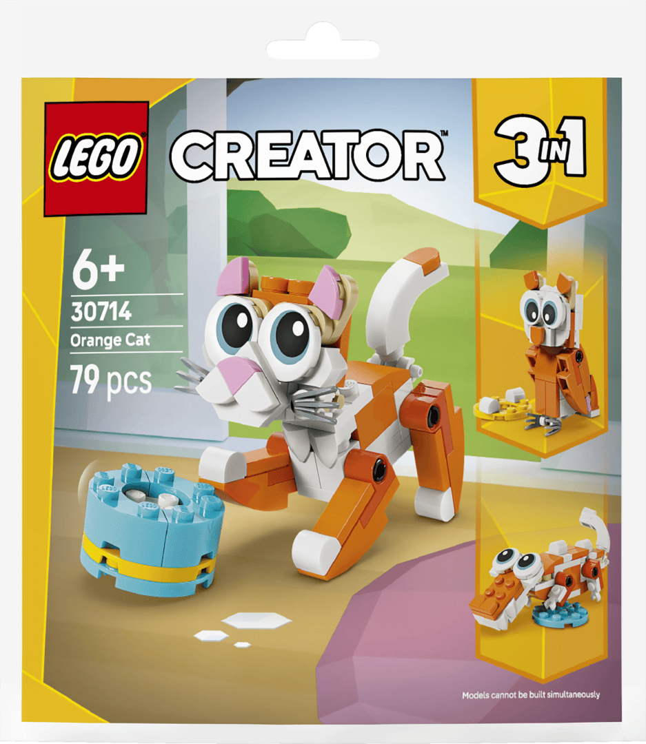 Lego Jucării Set Constructie LEGO 30714 | Pisica Portocalie, Polybag, Cadou