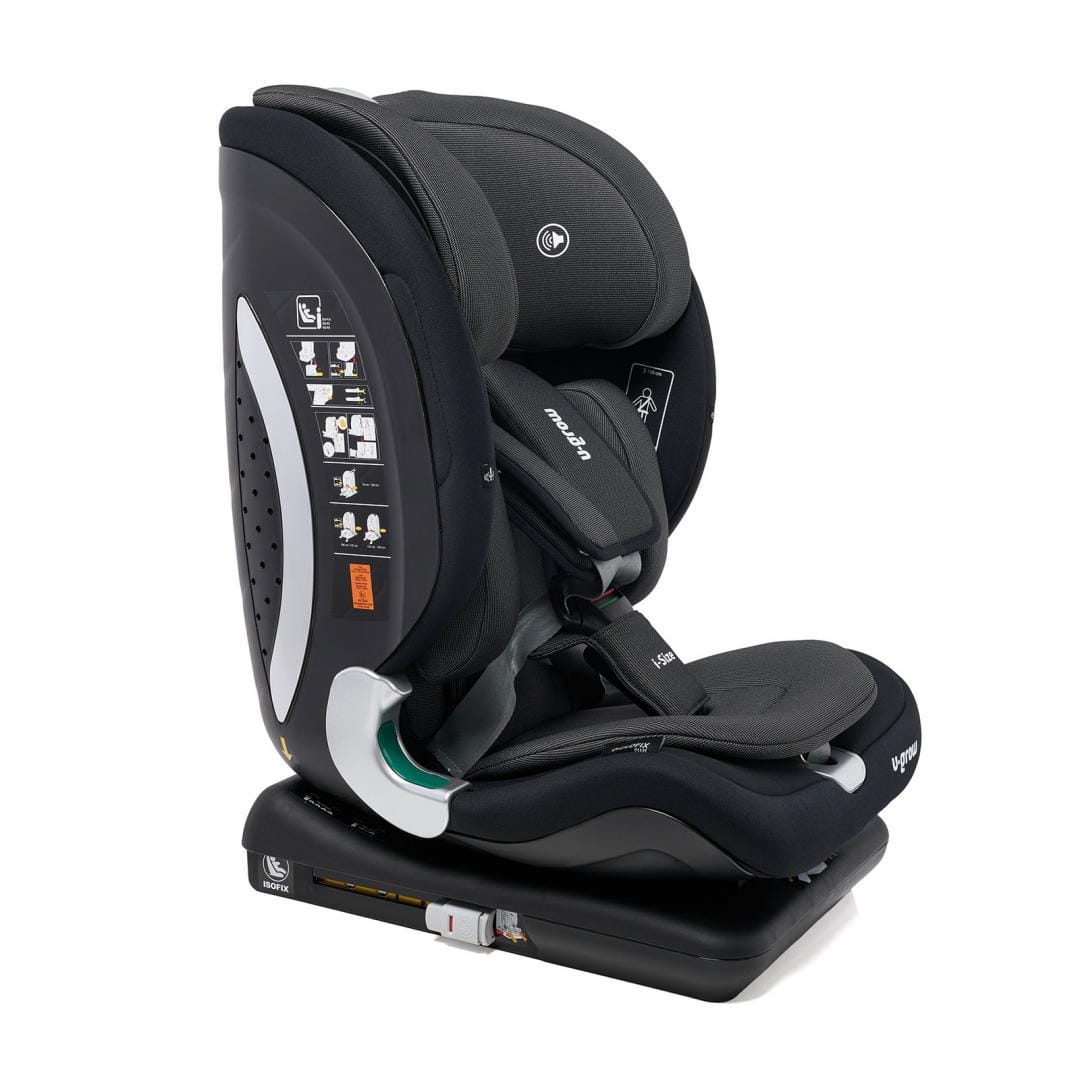 U-Grow Puericultură Scaun Auto U-Grow Goldfix Plus UG-VTN40BK | I-Size, Isofix, 76-150cm, 9-36kg, Boxa Bluetooth, Negru