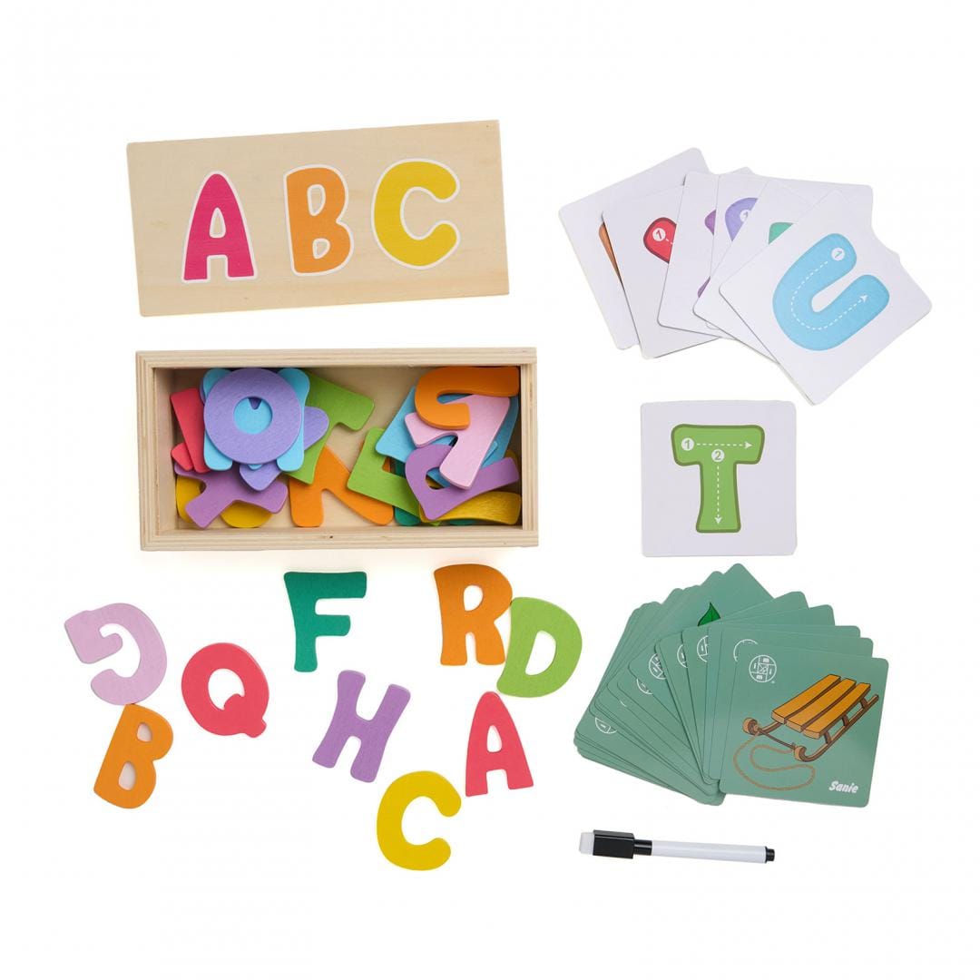 MomKi Jucării Joc Educativ MomKi MKT7882 | Potrivire Litere, 54 Piese, Dezvoltare