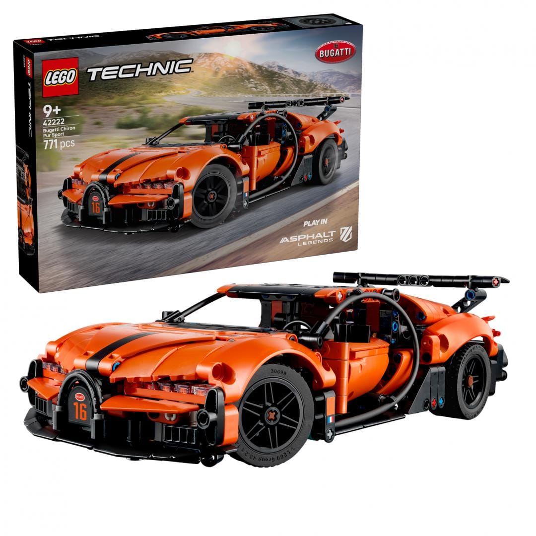 Lego Jucării Set Constructie LEGO Technic 42222 | Bugatti Chiron Pur Sport, Hypercar, 3599 Piese, 18+