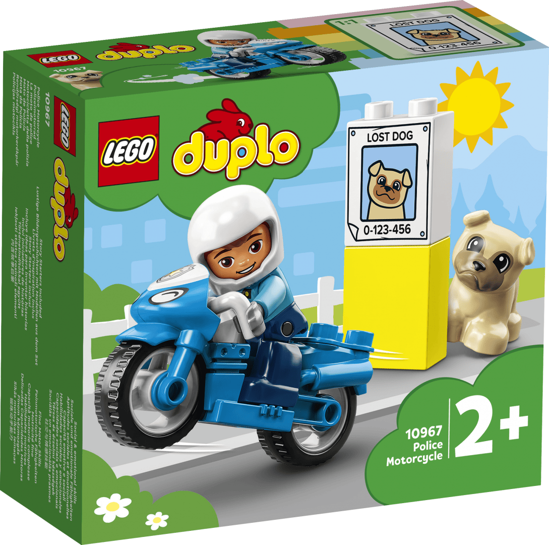 Lego Jucării Set Constructie LEGO Duplo 10967 | Motocicleta de Politie, Cadou