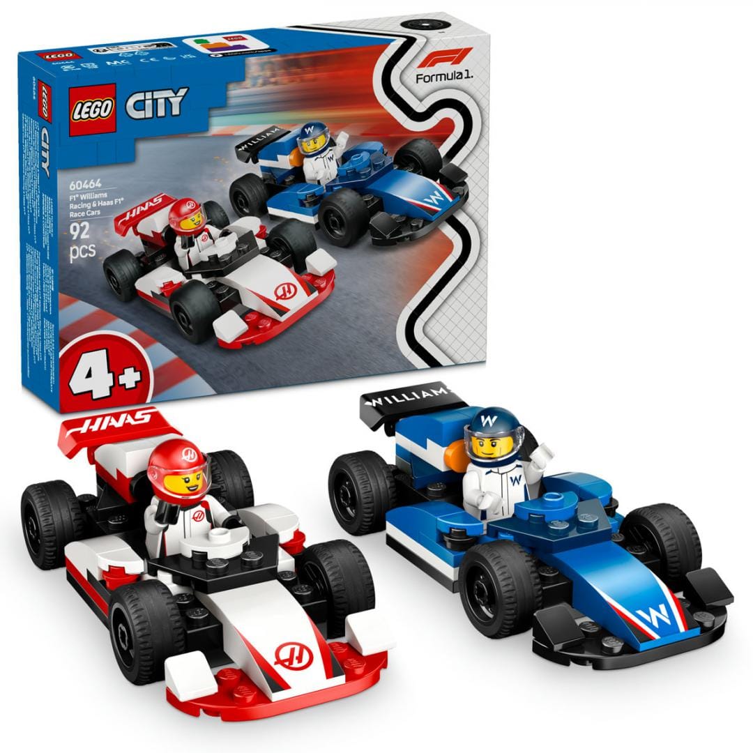 Lego Jucării Set Constructie LEGO City 60464 | Masini Curse F1, Williams Racing, Haas F1