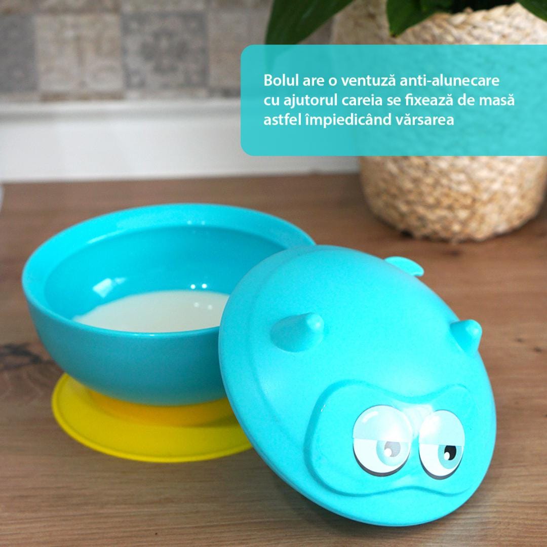 U-Grow Alimentație bebe Bol Bebe U-Grow A-1121 | 340ml, Ventuza, Capac, Silicon