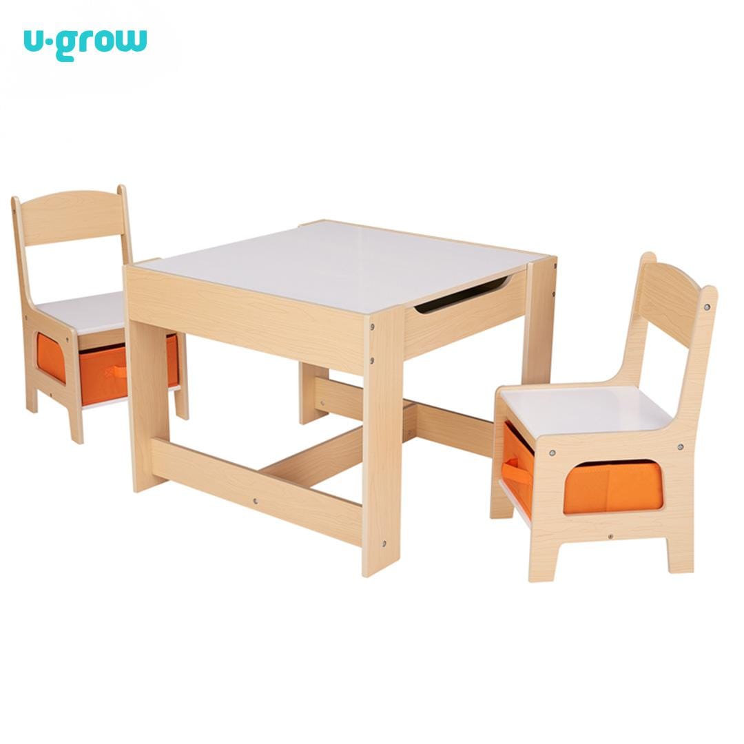 U-Grow Îngrijire bebe Set Masuta si 2 Scaune U-Grow UGMS-5601-NAT | Lemn Natur
