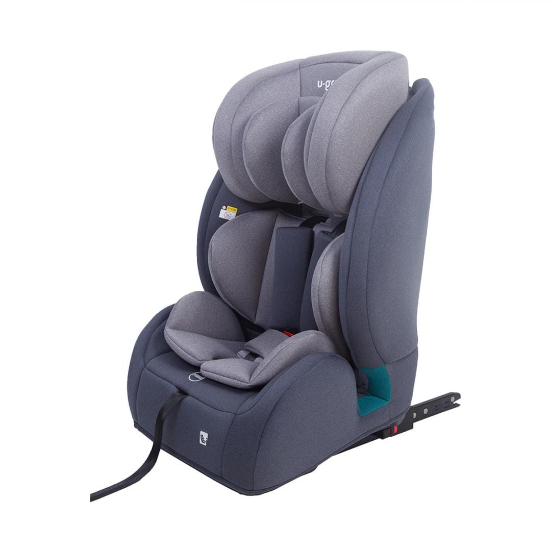 U-Grow Puericultură Scaun Auto U-Grow UG-302IS-GR | 76-150cm, 15 Luni-12 Ani, R129, Isofix, Gri