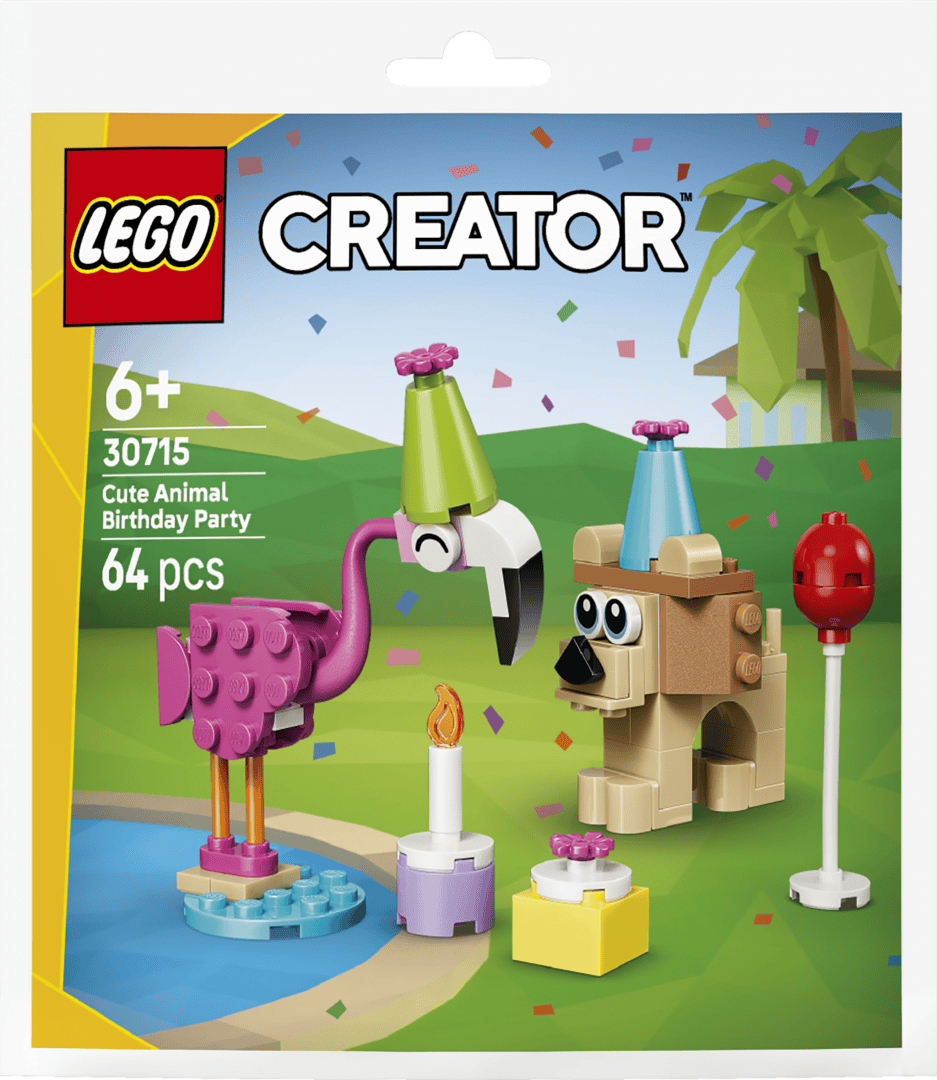Lego Jucării Set Constructie LEGO 30715 | Petrecere Zi Nastere, Animalute, Polybag