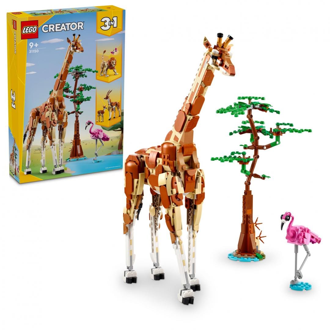 Lego Jucării Set Constructie LEGO Creator 3-in-1 31150 | Animale Salbatice Safari, Multicolor, 8+
