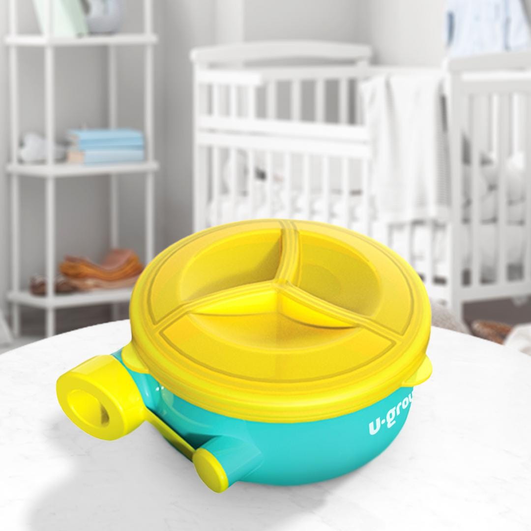 U-Grow Alimentație bebe Recipient Lapte Praf U-Grow A-1501BL | 3 Compartimente, 250ml