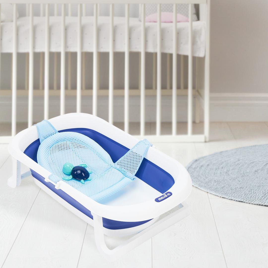 U-Grow Îngrijire bebe Cadita Pliabila U-Grow UGCRT-61BL | Cu Reductor Detasabil, Termometru, Albastru