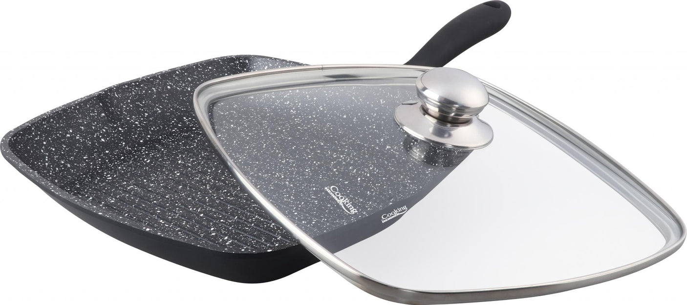 Heinner Tigaie Tigaie Grill Heinner HR-SCO-A0928A | 28cm, Aluminiu, Capac, Dark Line