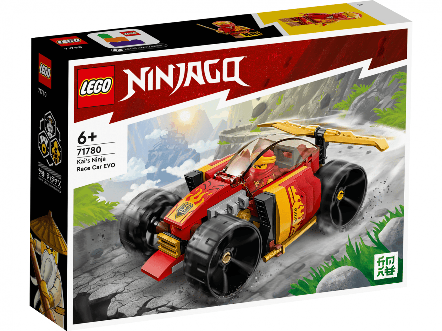 Lego Jucării Set Constructie LEGO Ninjago 71780 | Masina Curse Evo Ninja Kai, Cadou