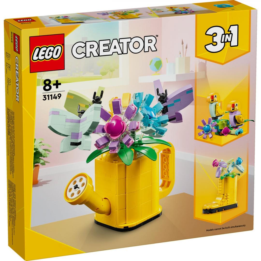 Lego Jucării Set Constructie LEGO Creator 3-in-1 31149 | Flori in Stropitoare, Multicolor, Cadou