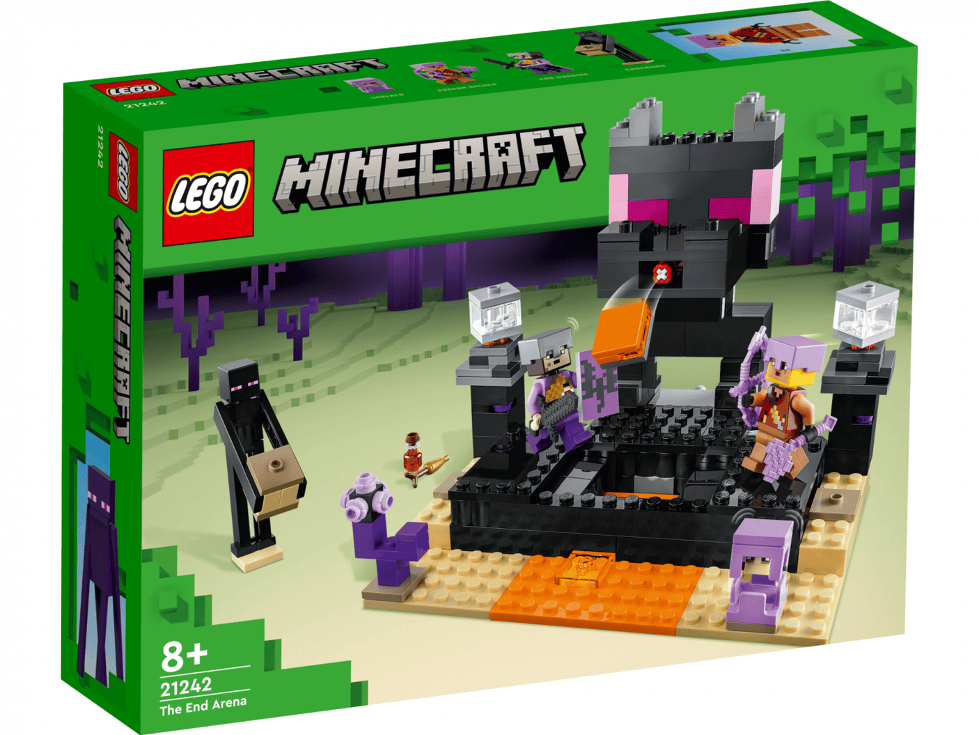 Lego Jucării Set Constructie LEGO Minecraft 21242 | Arena din End, 282 Piese, 8+