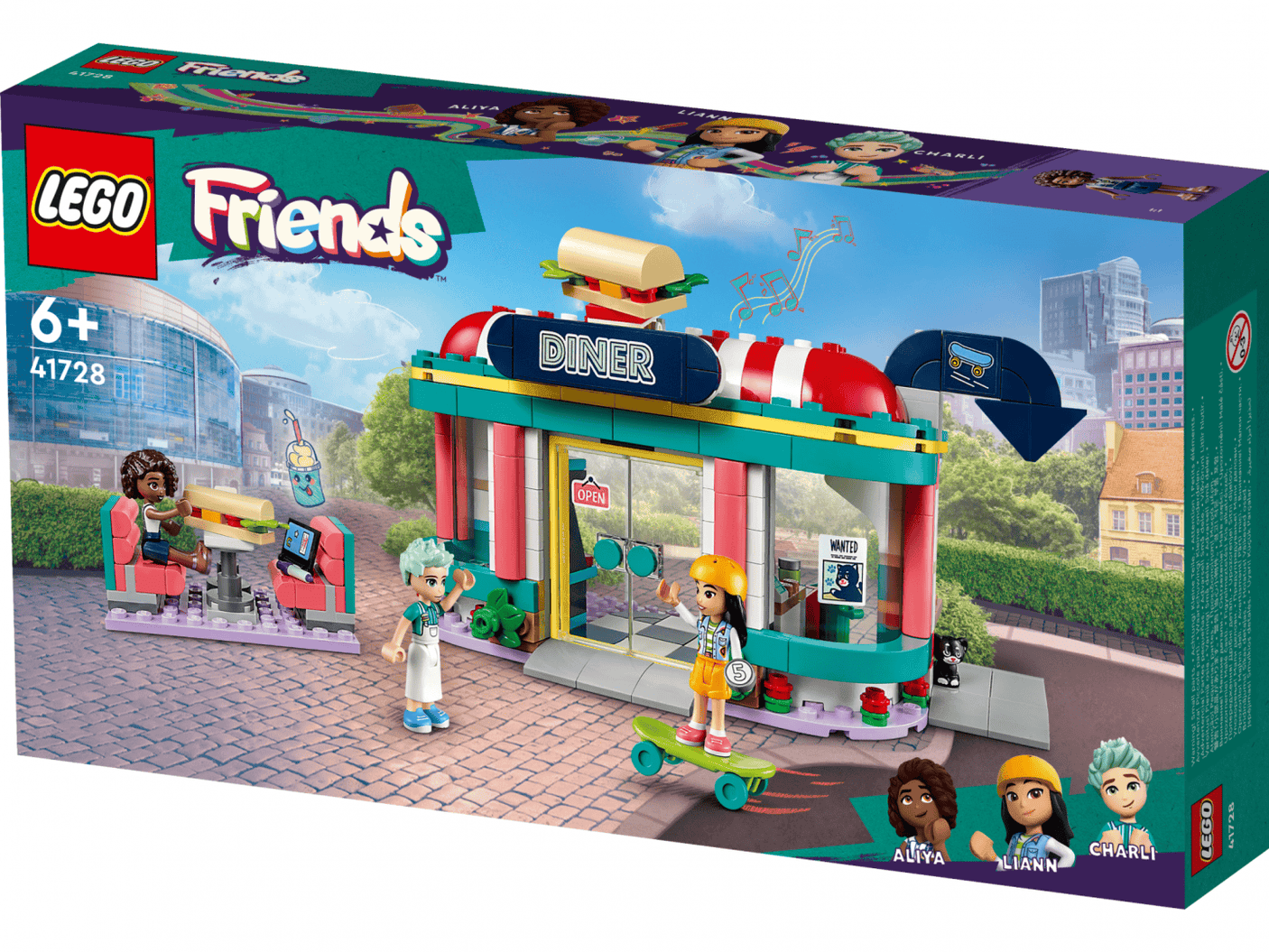 Lego Jucării Set Constructie LEGO Friends 41728 | Restaurant Centrul Orasului Heartlake, 533 Piese, 6+
