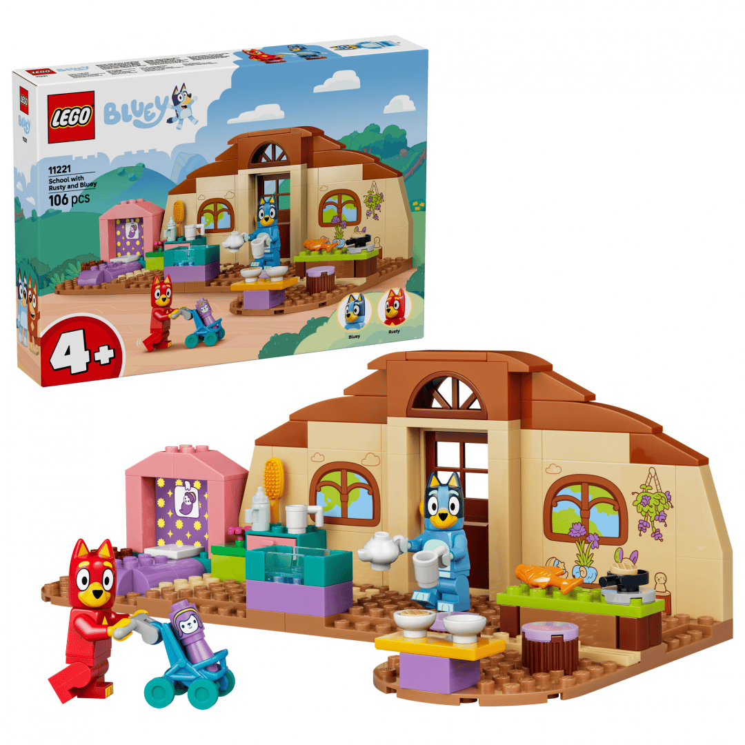 Lego Jucării Set Constructie LEGO Bluey 11221 | La Scoala cu Rusty si Blue