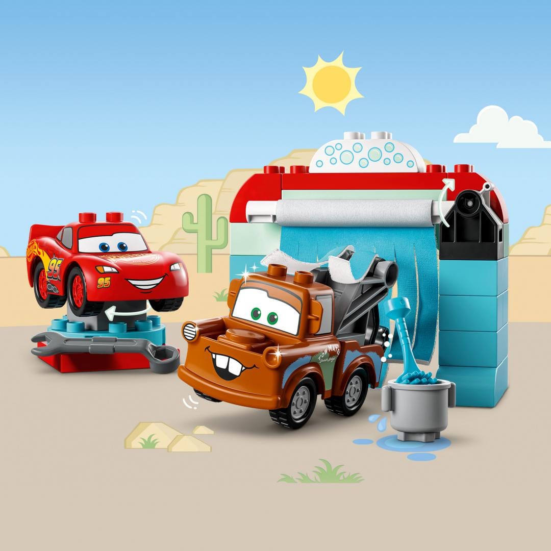 Lego Jucării Set Constructie LEGO Duplo 10996 | Spalatorie Fulger McQueen, Bucsa, 29 Piese, 2+