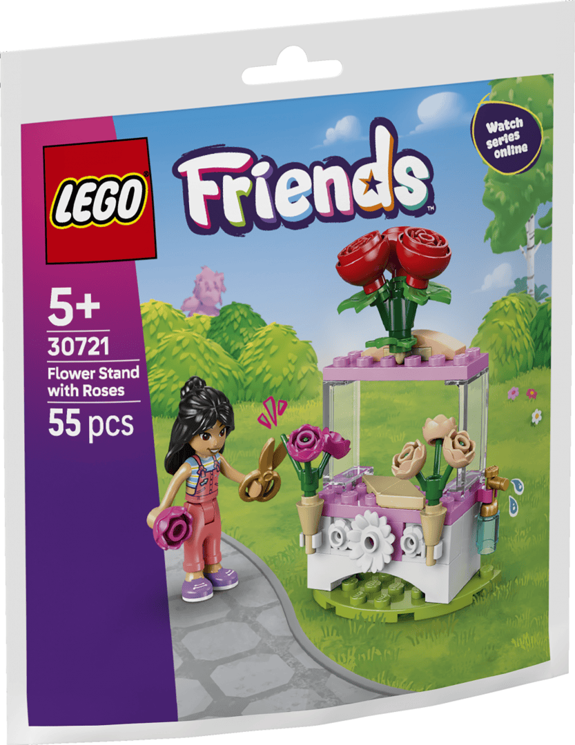 Lego Jucării Set Constructie LEGO 30721 | Stand cu Trandafiri, Polybag, Cadou