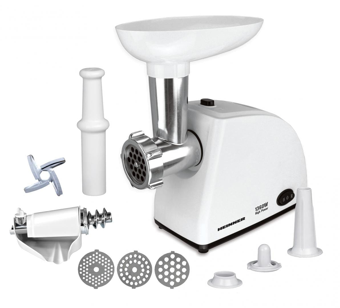 Heinner Masina de tocat Masina de tocat Heinner MG-W1200R | 1200W, Accesorii Carnati si Kibbe