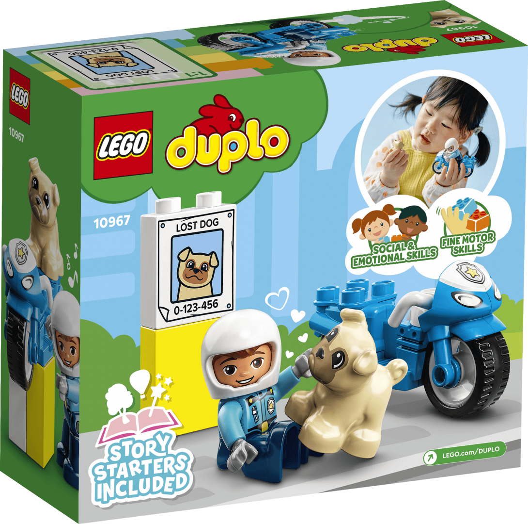 Lego Jucării Set Constructie LEGO Duplo 10967 | Motocicleta de Politie, Cadou