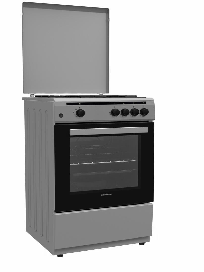 Heinner Aragaz Aragaz Heinner HFSC-V60SL | 4 Arzatoare, Gaz, Siguranta Gaz, Argintiu, 60x60x85cm