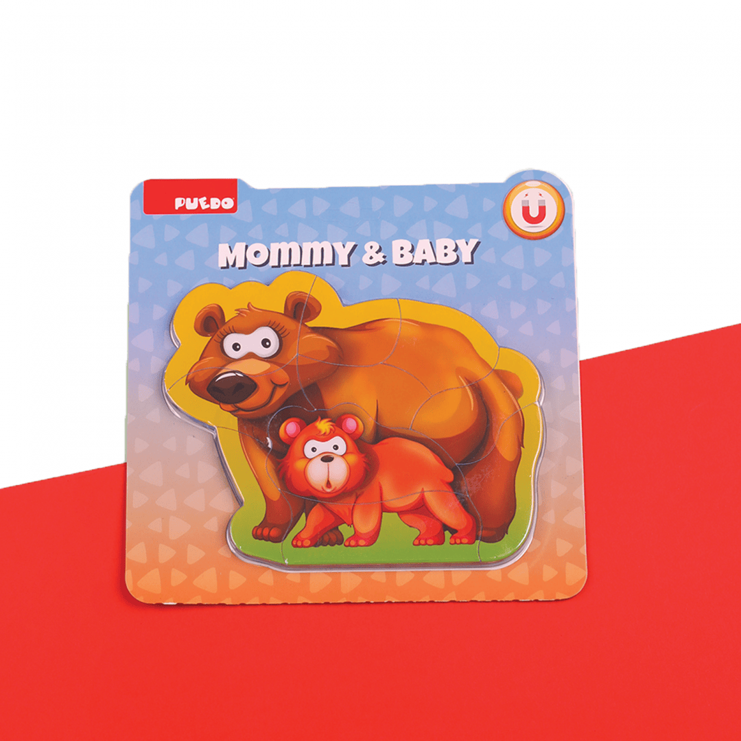 Puedo Toys Jucării Puzzle Puedo Toys PUEDOB22071 | Spuma Eva, Mama si Puiul Urs, 8 Piese