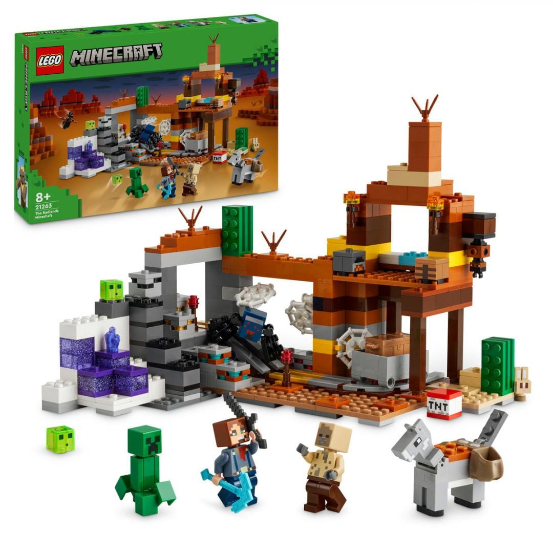 Lego Jucării Set Constructie LEGO Minecraft 21263 | Putul din Badlands, 255 Piese, 8+, Cadou