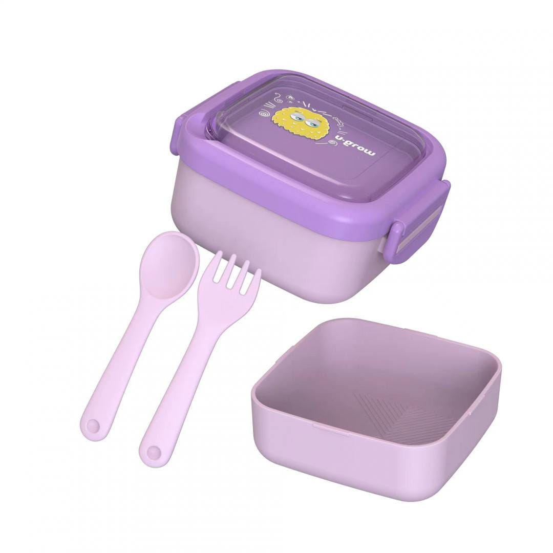 U-Grow Alimentație bebe Caserola 2in1 U-Grow A-1415PK | Cu Lingurita si Furculita, Mov