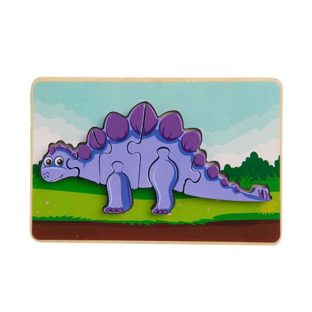MomKi Jucării Puzzle Momki MK79372 | Lemn, Stegozaur, 8 Piese, Educativ