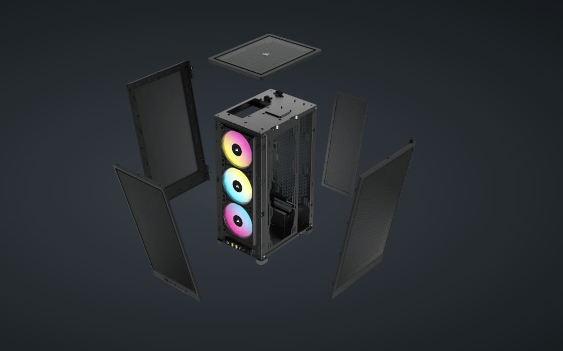 Corsair Carcasa PC Carcasa Corsair 2000D Airflow RGB CC-9011246-WW | Mini-ITX, RGB, Negru