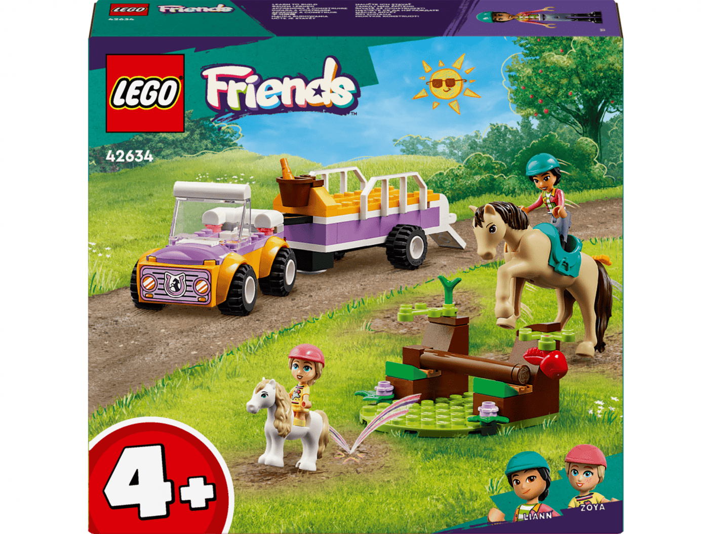 Lego Jucării Set Constructie LEGO 42634 | Remorca cu Ponei si Cal, Cadou