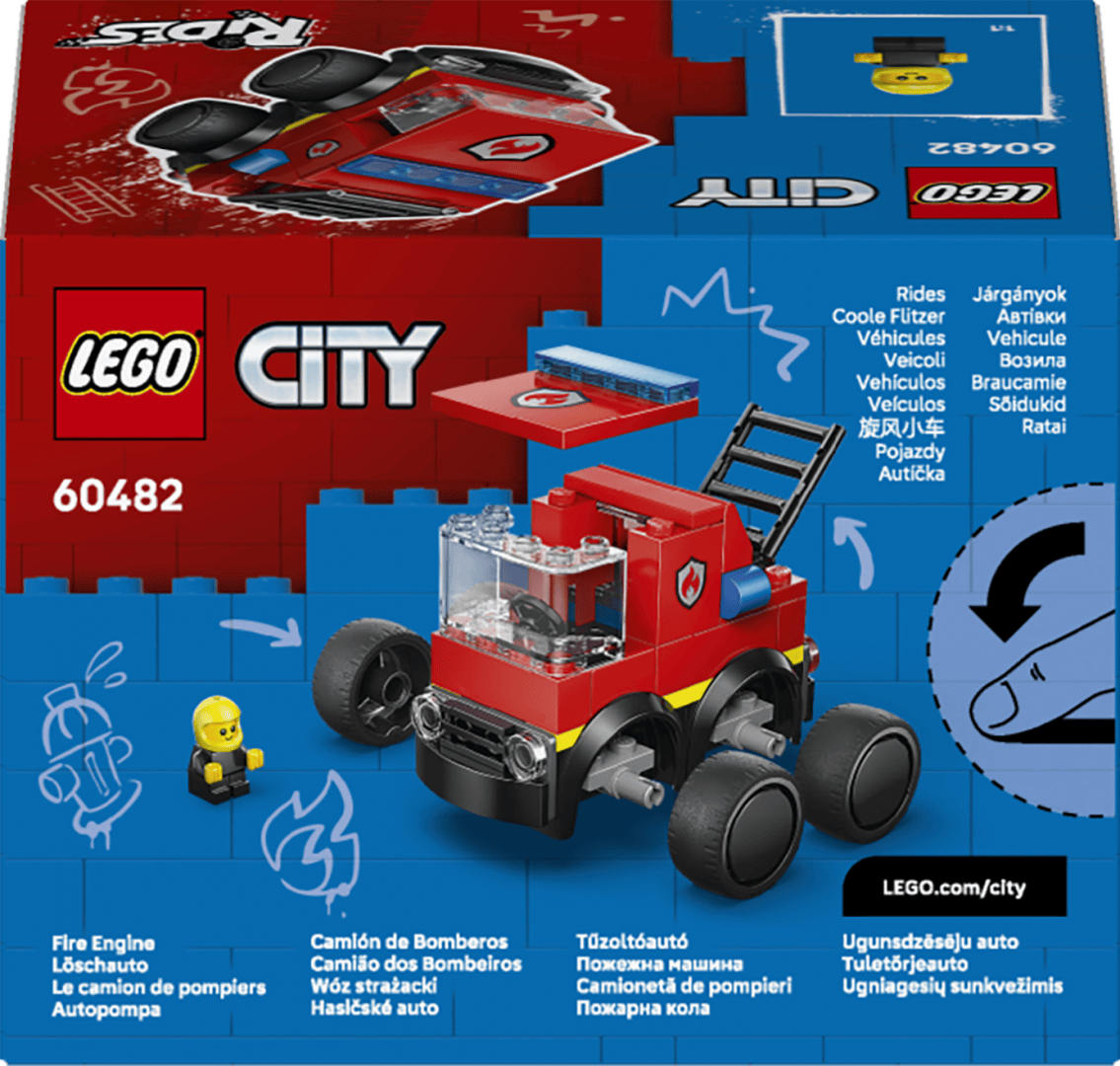 Lego Jucării Set Constructie LEGO City 60482 | Camioneta de Pompieri, Vehicule, Cadou