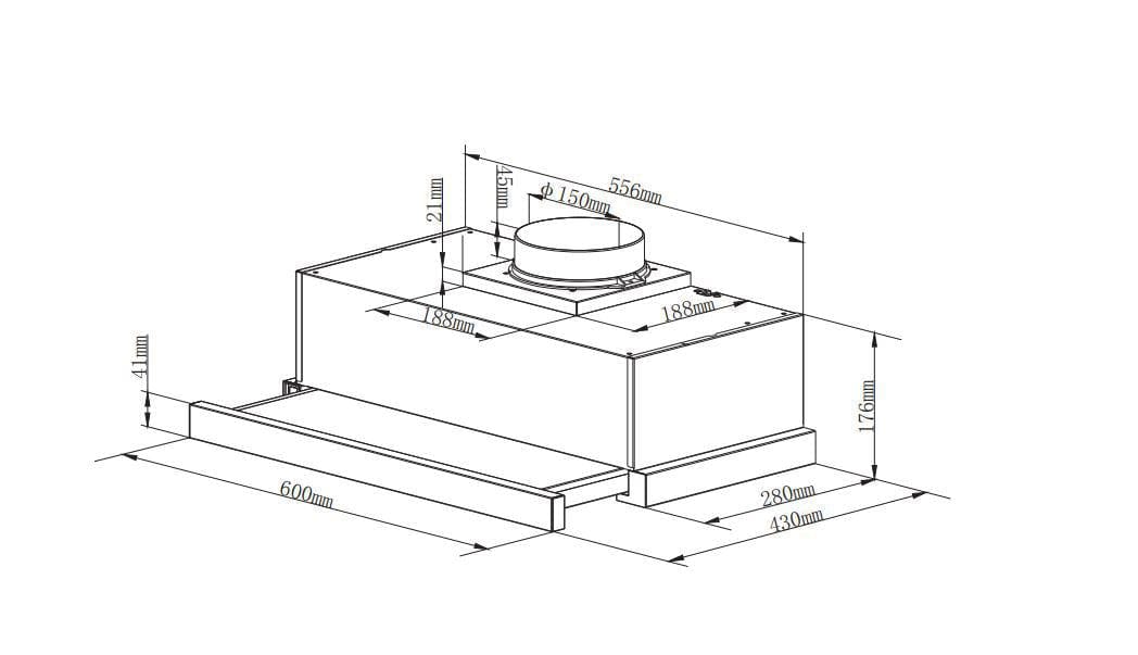 Heinner Hota telescopica Hota Telescopica Heinner HTCH-440FS | 60cm, 440m3/h, Inox