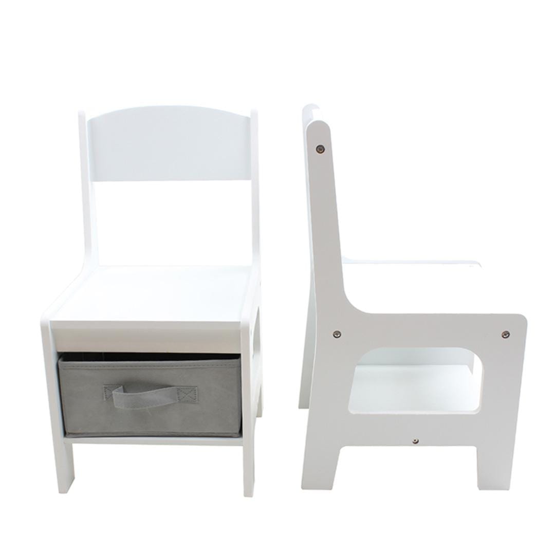 U-Grow Îngrijire bebe Set Masuta si 2 Scaune Pentru Copii U-Grow UGMS-5601-GR | MDF, Alb