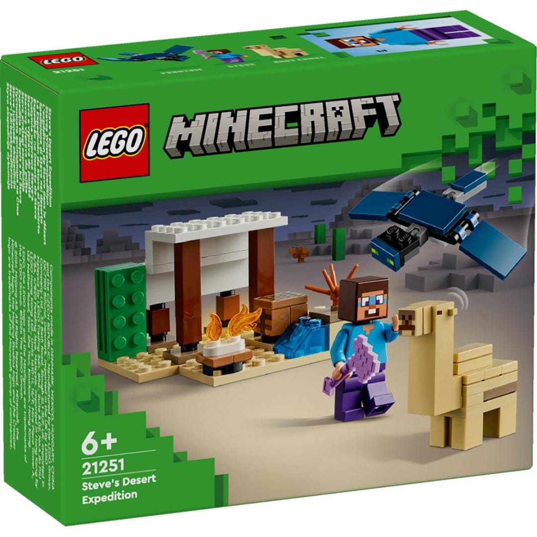 Lego Jucării Set Constructie LEGO Minecraft 21251 | Expeditia in Desert a lui Steve, 252 Piese, 8+