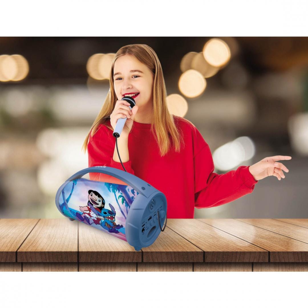 Lexibook Jucării Boxa Lexibook BTP585DZ | Stitch, Microfon, Lumini, Portabila, Bluetooth