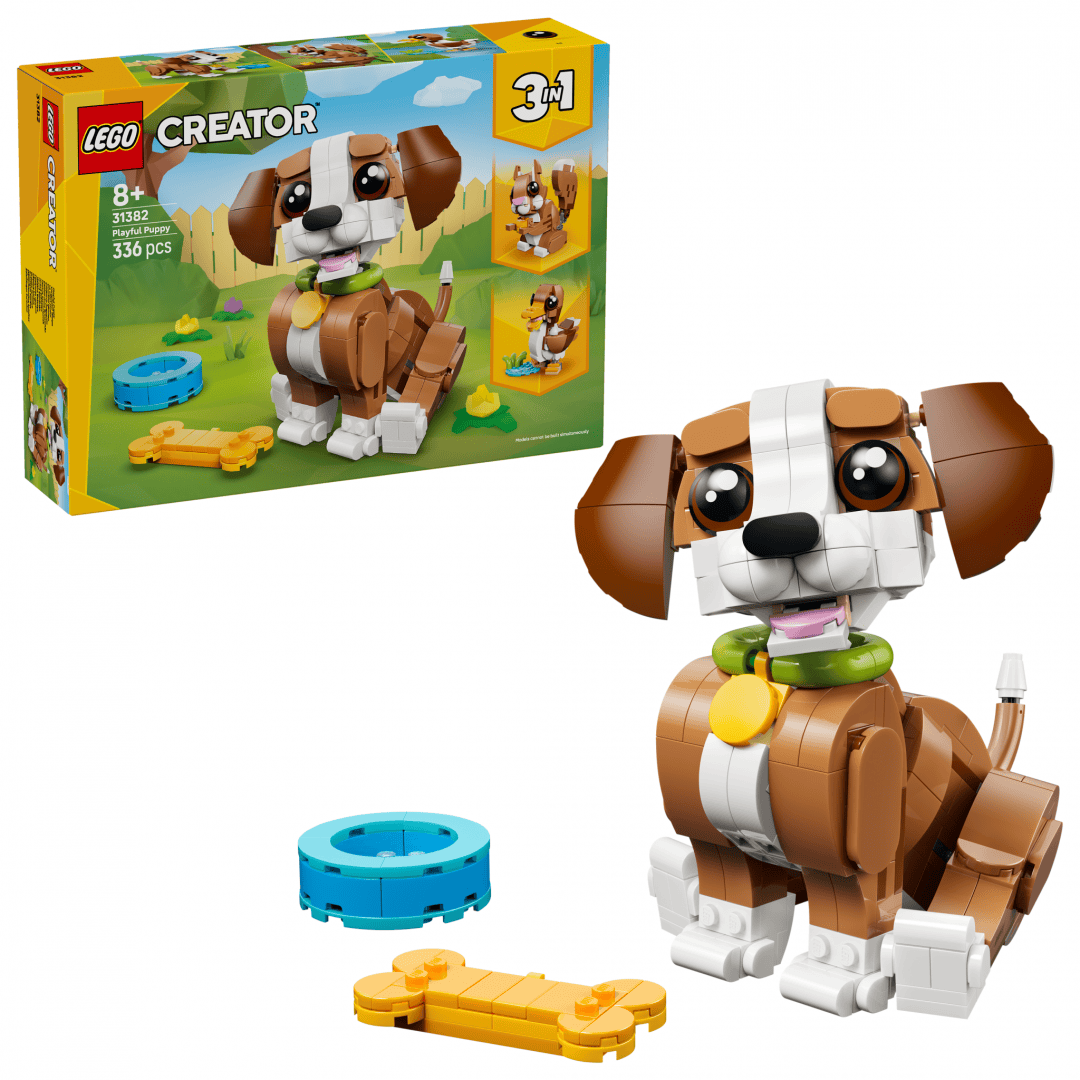 Lego Jucării Set Constructie LEGO Creator 3-in-1 31382 | Catelus Jucaus, Animale Adorabile, Cadou